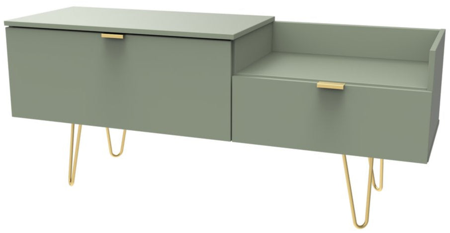 Hong Kong TV Console Unit with Gold Hairpin Legs