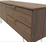 Hong Kong 2 Door 2 Drawer Sideboard with Gold Hairpin Legs