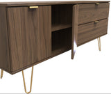 Hong Kong 2 Door 2 Drawer Sideboard with Gold Hairpin Legs