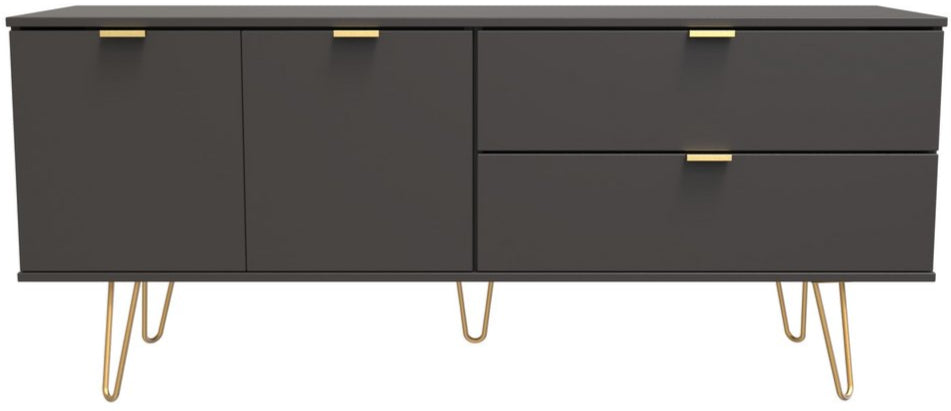 Hong Kong 2 Door 2 Drawer Sideboard with Gold Hairpin Legs