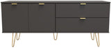 Hong Kong 2 Door 2 Drawer Sideboard with Gold Hairpin Legs
