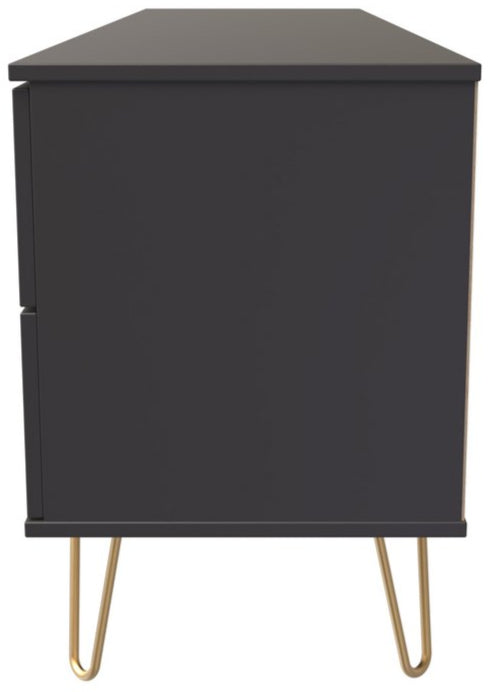 Hong Kong 2 Door 2 Drawer Sideboard with Gold Hairpin Legs
