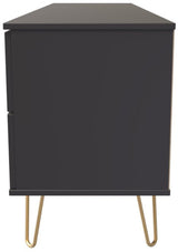 Hong Kong 2 Door 2 Drawer Sideboard with Gold Hairpin Legs