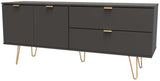 Hong Kong 2 Door 2 Drawer Sideboard with Gold Hairpin Legs