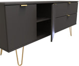 Hong Kong 2 Door 2 Drawer Sideboard with Gold Hairpin Legs
