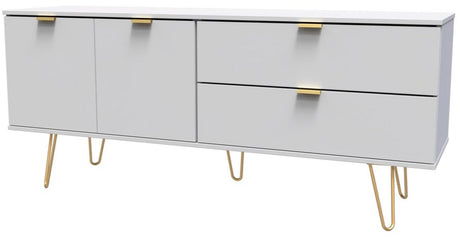 Hong Kong 2 Door 2 Drawer Sideboard with Gold Hairpin Legs