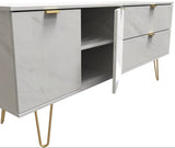 Hong Kong 2 Door 2 Drawer Sideboard with Gold Hairpin Legs