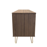 Hong Kong 2 Door 1 Drawer Wide TV Unit with Gold Hairpin Legs