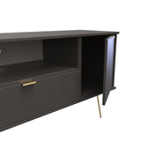 Hong Kong 2 Door 1 Drawer Wide TV Unit with Gold Hairpin Legs