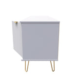 Hong Kong 2 Door 1 Drawer Wide TV Unit with Gold Hairpin Legs