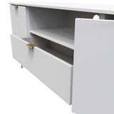 Hong Kong 2 Door 1 Drawer Wide TV Unit with Gold Hairpin Legs