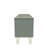 Hong Kong 2 Door 1 Drawer Wide TV Unit with Gold Hairpin Legs