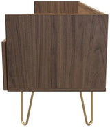 Hong Kong 2 Drawer Media Console with Gold Hairpin Legs