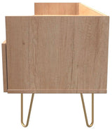 Hong Kong 2 Drawer Media Console with Gold Hairpin Legs