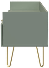 Hong Kong 2 Drawer Media Console with Gold Hairpin Legs