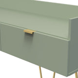 Hong Kong 2 Drawer Media Console with Gold Hairpin Legs