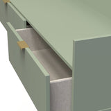 Hong Kong 2 Drawer Media Console with Gold Hairpin Legs