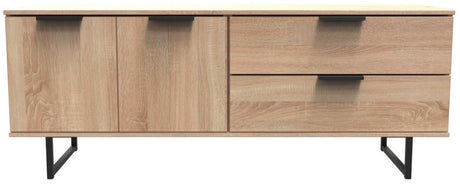 Hong Kong 2 Door 2 Drawer Sideboard with Black Sleigh Legs