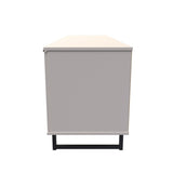 Hong Kong 2 Door 1 Drawer Wide TV Unit with Black Sleigh Legs