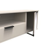 Hong Kong 2 Door 1 Drawer Wide TV Unit with Black Sleigh Legs