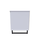 Hong Kong 2 Door 1 Drawer Wide TV Unit with Black Sleigh Legs