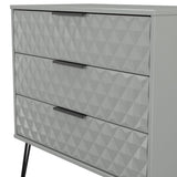 Harlequin 3 Drawer Chest with Black Hairpin Legs
