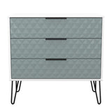 Harlequin 3 Drawer Chest with Black Hairpin Legs
