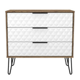 Harlequin 3 Drawer Chest with Black Hairpin Legs