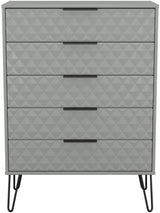 Harlequin 3 Piece Bedroom Set with Black Hairpin Legs