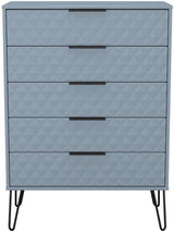 Harlequin 3 Piece Bedroom Set with Black Hairpin Legs