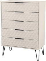 Harlequin 3 Piece Bedroom Set with Black Hairpin Legs