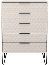 Harlequin 3 Piece Bedroom Set with Black Hairpin Legs