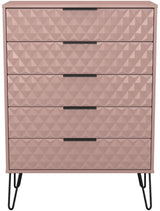 Harlequin 3 Piece Bedroom Set with Black Hairpin Legs