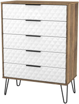 Harlequin 3 Piece Bedroom Set with Black Hairpin Legs