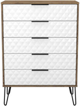 Harlequin 3 Piece Bedroom Set with Black Hairpin Legs