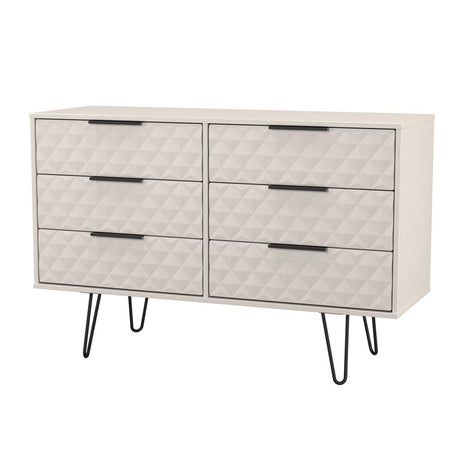 Harlequin 6 Drawer Chest with Black Hairpin Legs