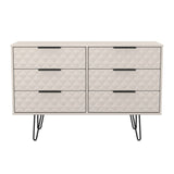 Harlequin 4 Piece Bedroom Set with Black Hairpin Legs