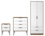 Harlequin 3 Piece Bedroom Set with Black Hairpin Legs