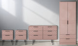 Harlequin 4 Piece Bedroom Set with Black Hairpin Legs