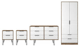 Harlequin 4 Piece Bedroom Set with Black Hairpin Legs