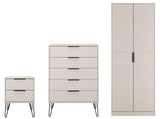 Harlequin 3 Piece Bedroom Set with Black Hairpin Legs