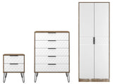 Harlequin 3 Piece Bedroom Set with Black Hairpin Legs