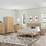 Hampstead Oak 3 Drawer Bedside