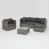 Hanoi Garden Sofa Set with Grey Cushions