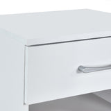 Highbury White 1 Drawer Open Shelf Bedside Table