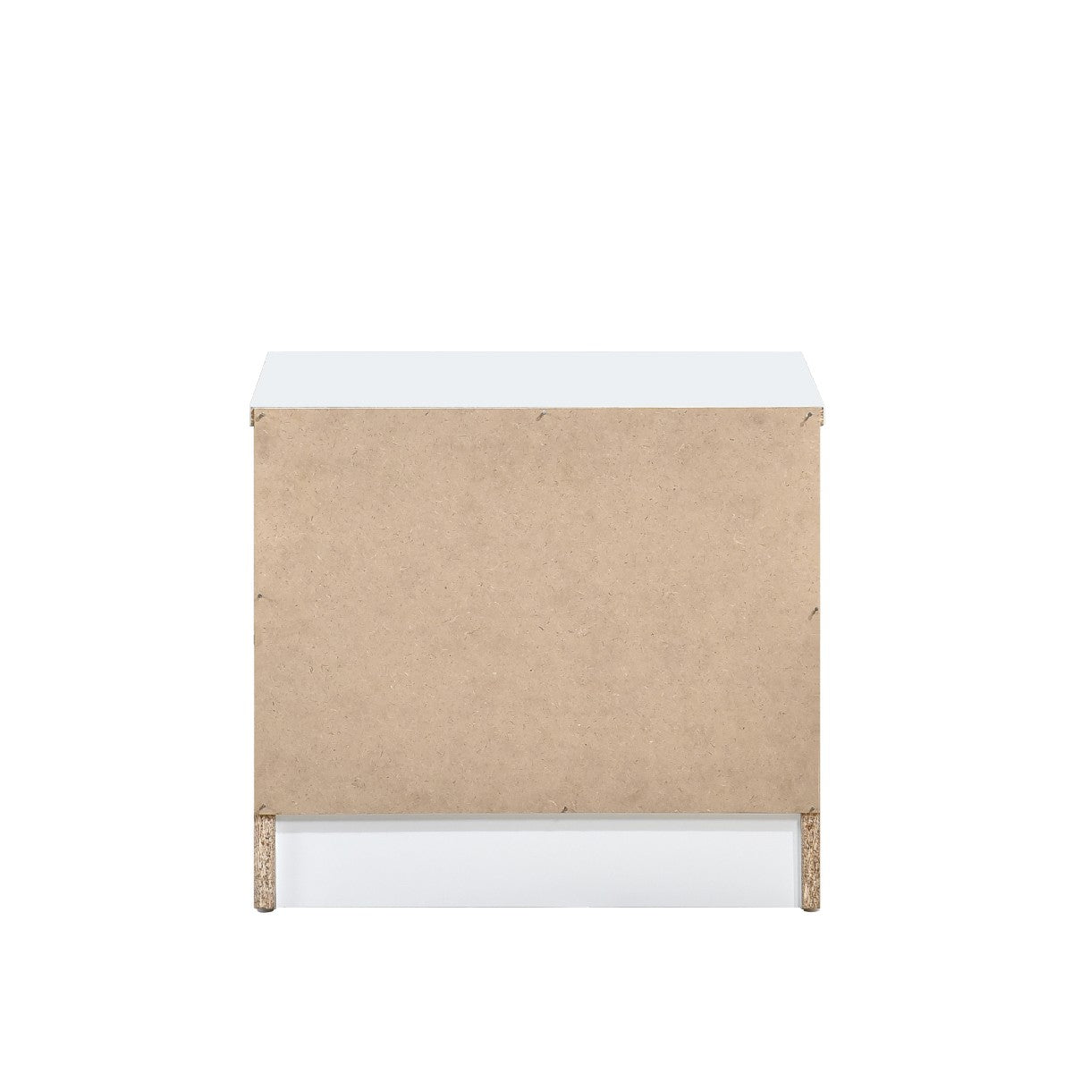 Highbury White 1 Drawer Open Shelf Bedside Table