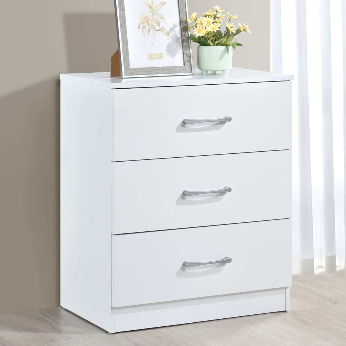 Highbury White 3 Drawer Chest