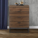 Houston Walnut 4 Drawer Chest