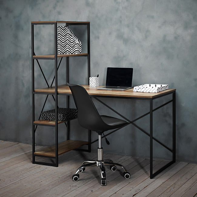 Hoxton Rustic Desk with 3 Shelves