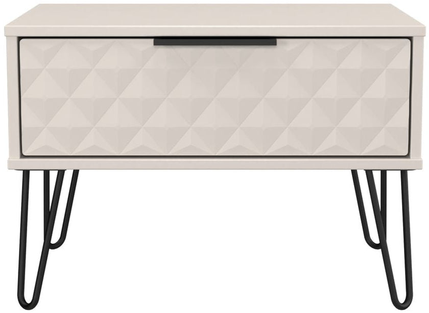 Harlequin 1 Drawer Midi Chest with Black Hairpin Legs